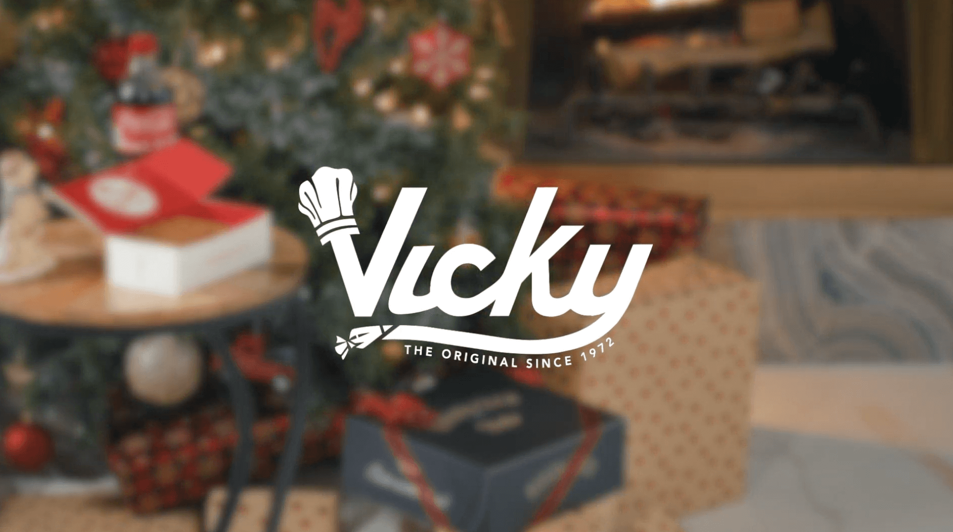 Vicky Bakery Logo with Christmas Theme